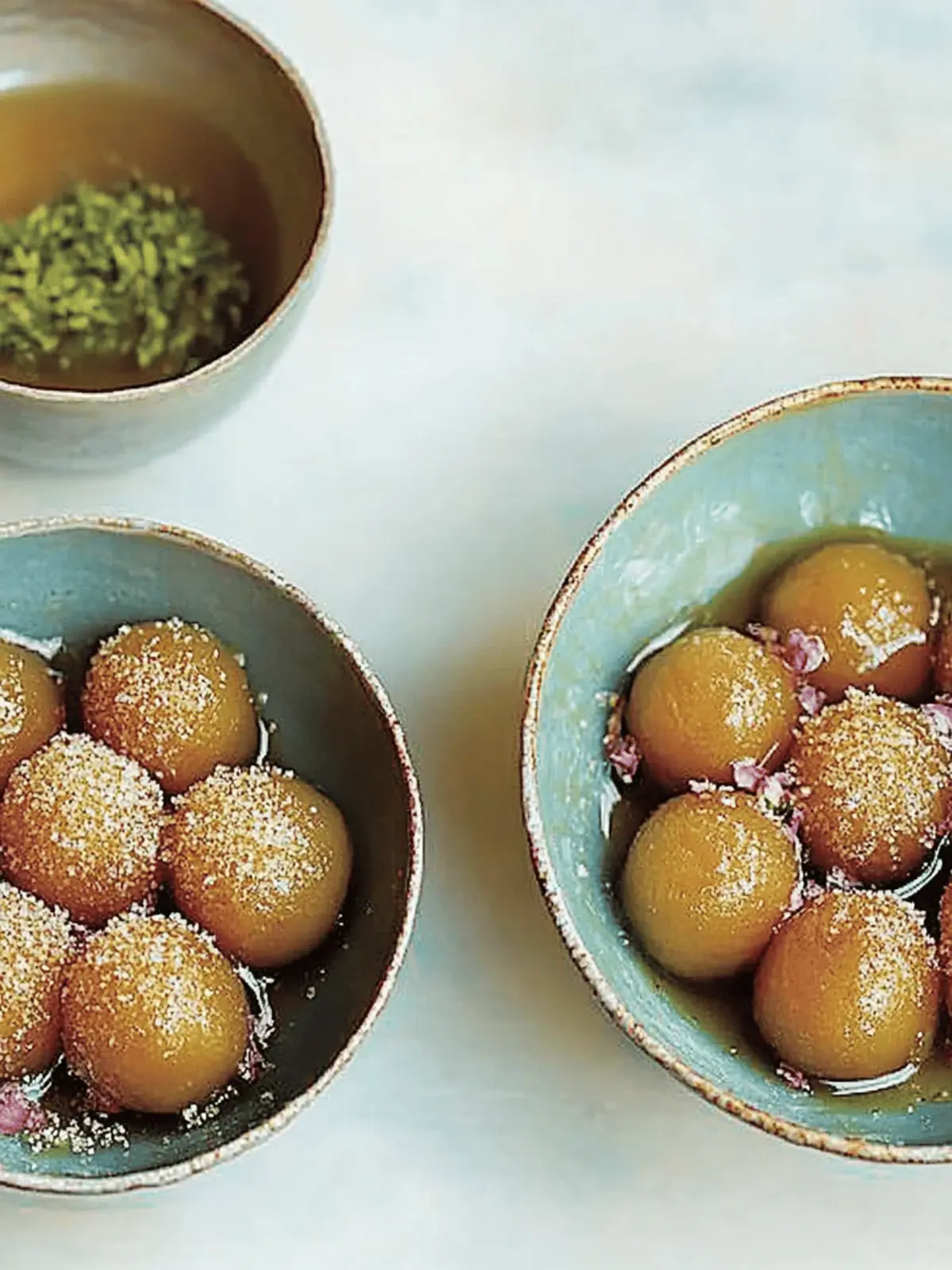 Gulab Jamuns in Rose Syrup