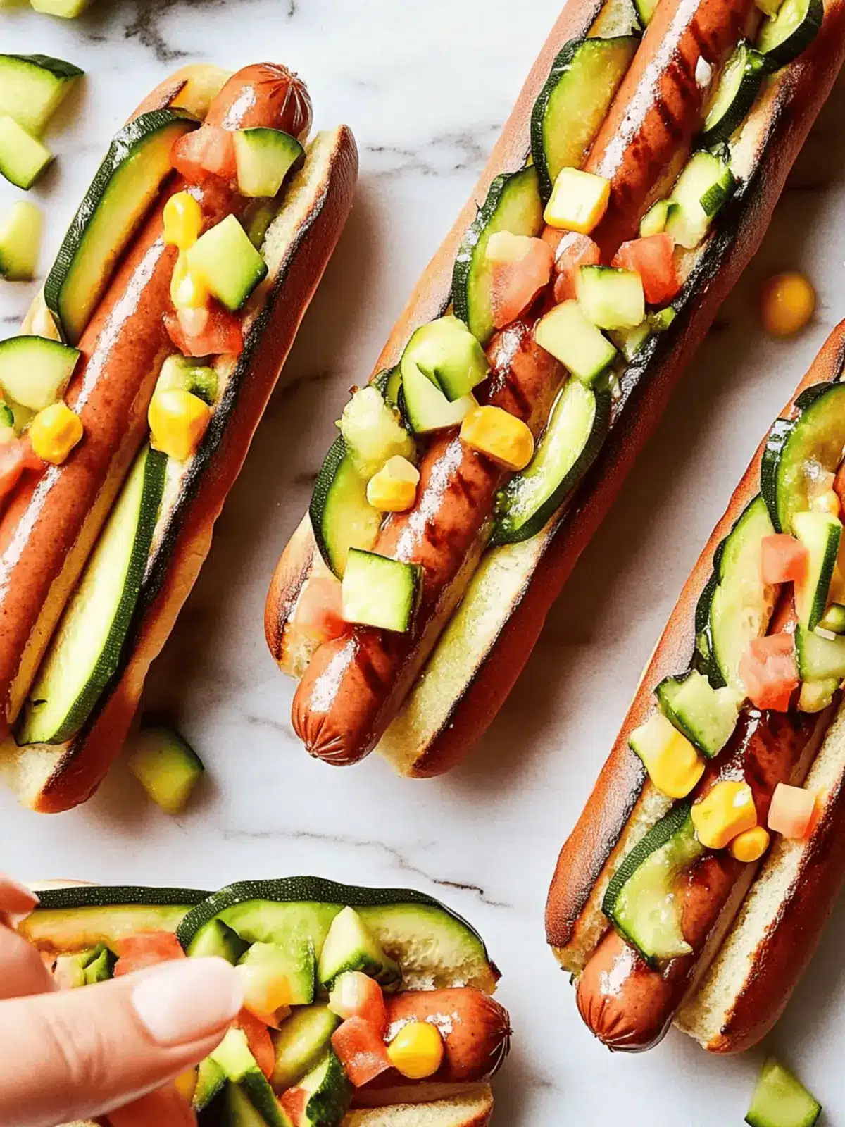 Zucchini Bun Hot Dogs