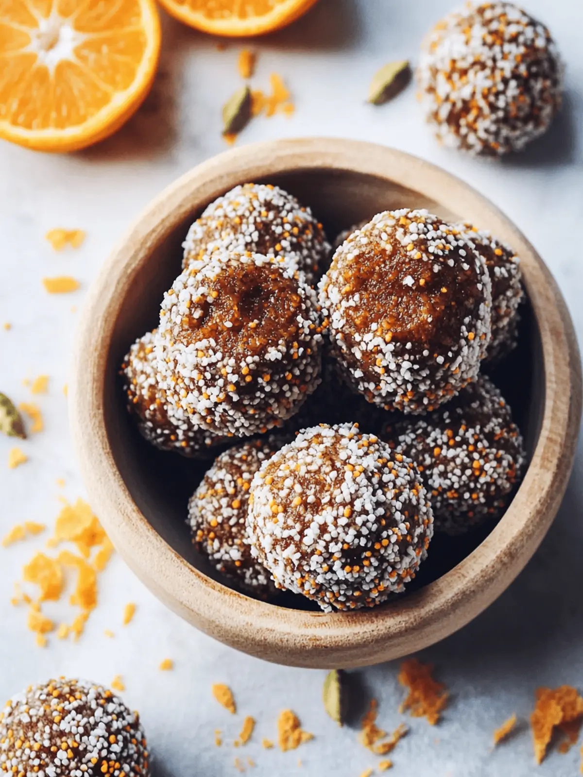 Orange Cardamom Energy Bites (No-Bake!)