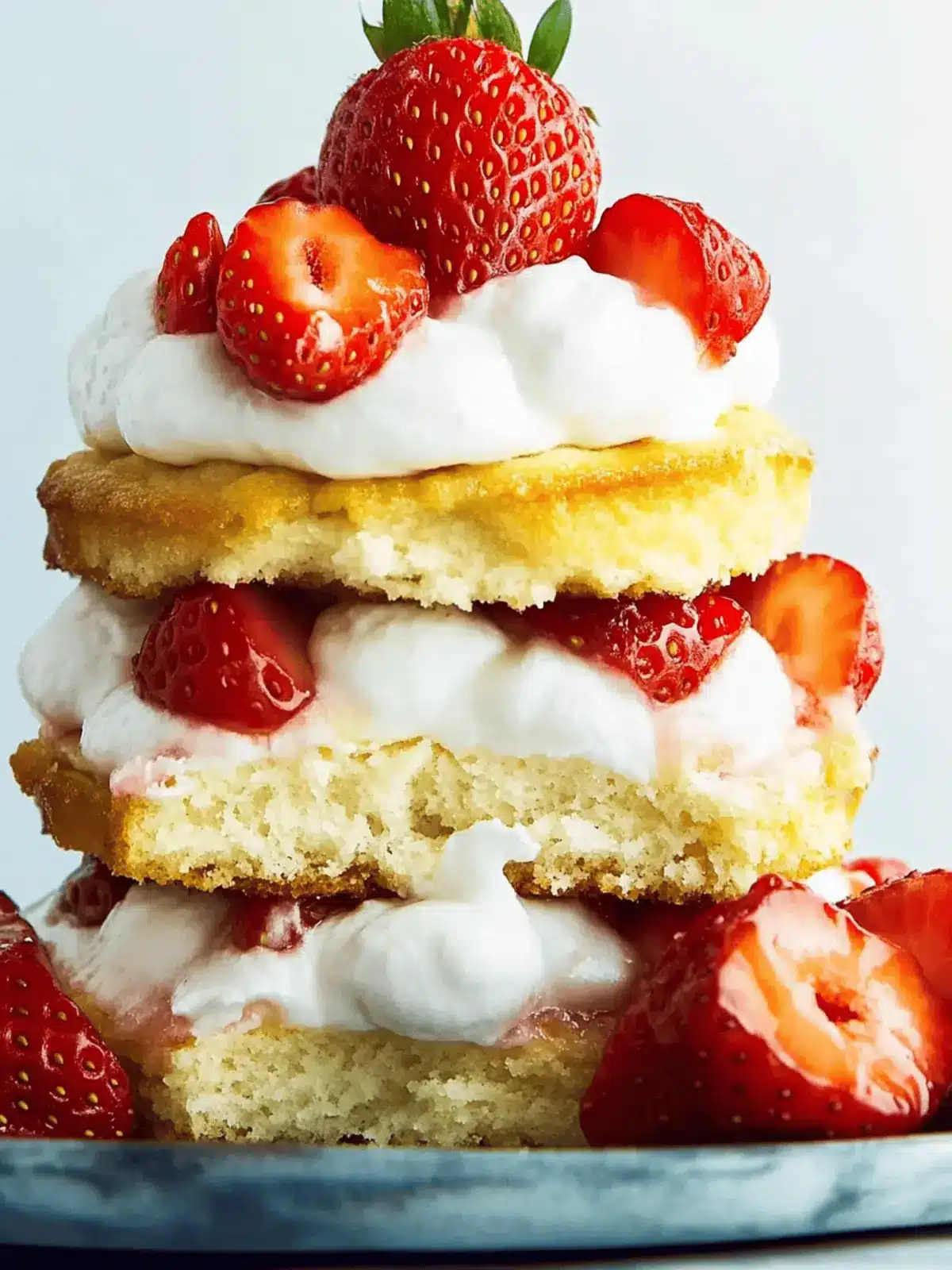 Flaky Strawberry Shortcake Bliss with Homemade Biscuits 2 Strawberry Shortcake