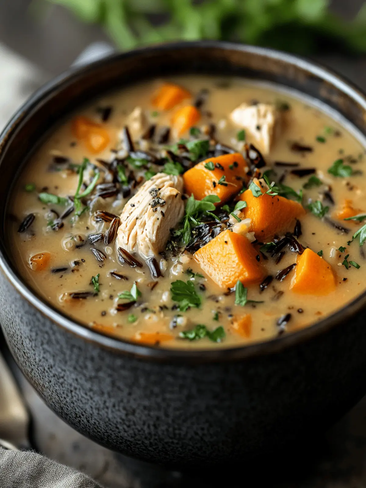 Instant Pot Sweetpotato, Chicken, and Wild Rice Soup Bliss 5 Instant Pot Sweetpotato, Chicken, and Wild Rice Soup