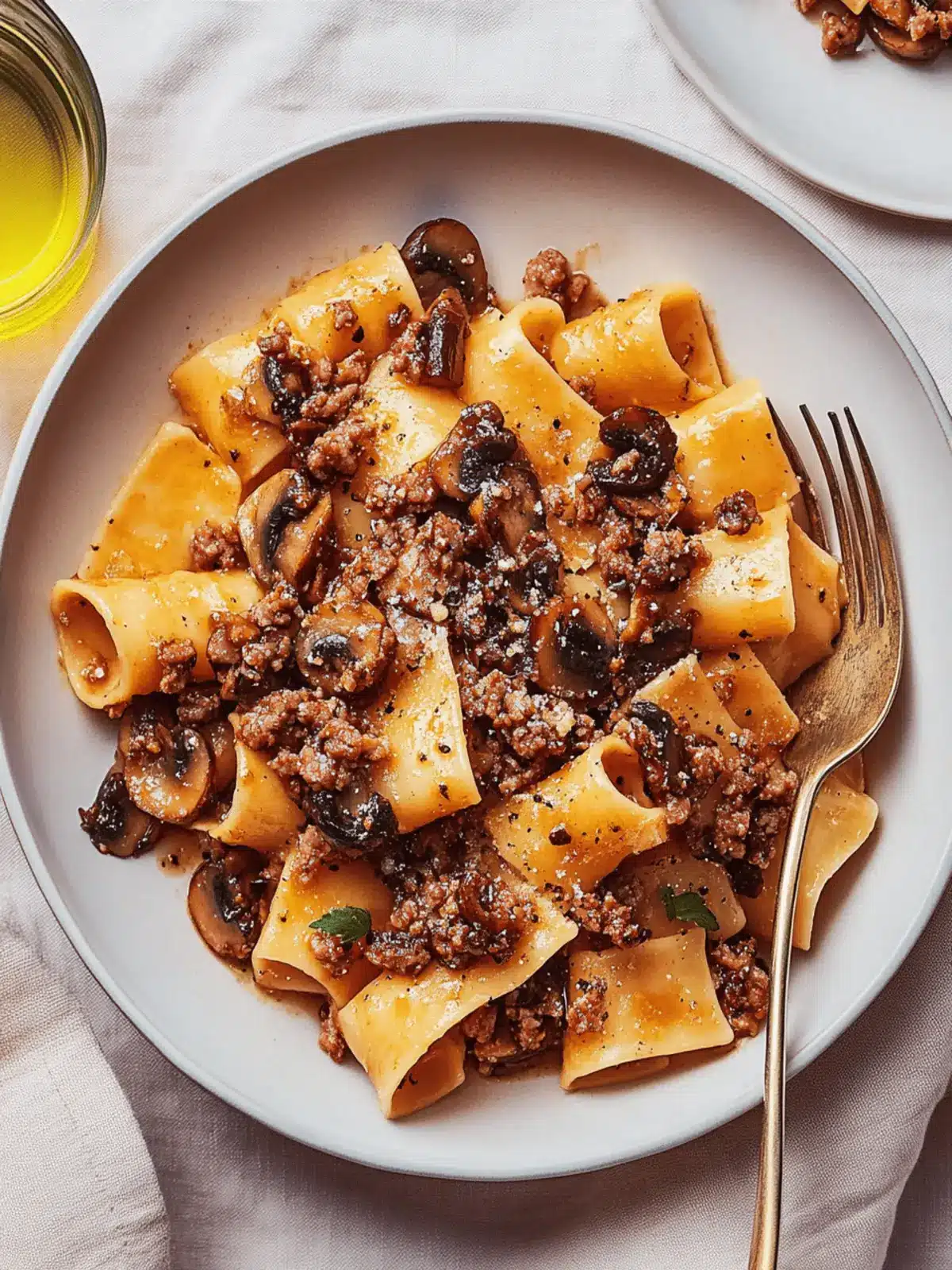 Balsamic Mushroom and Sausage Pasta