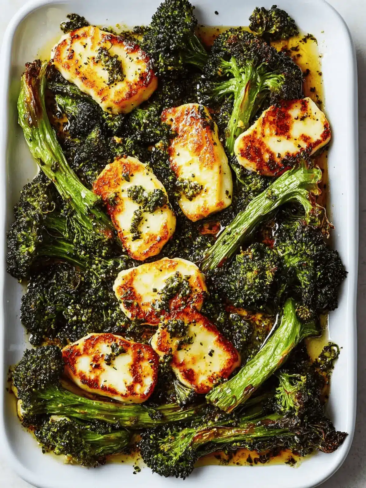 Sheet-Pan Roasted Halloumi & Broccolini
