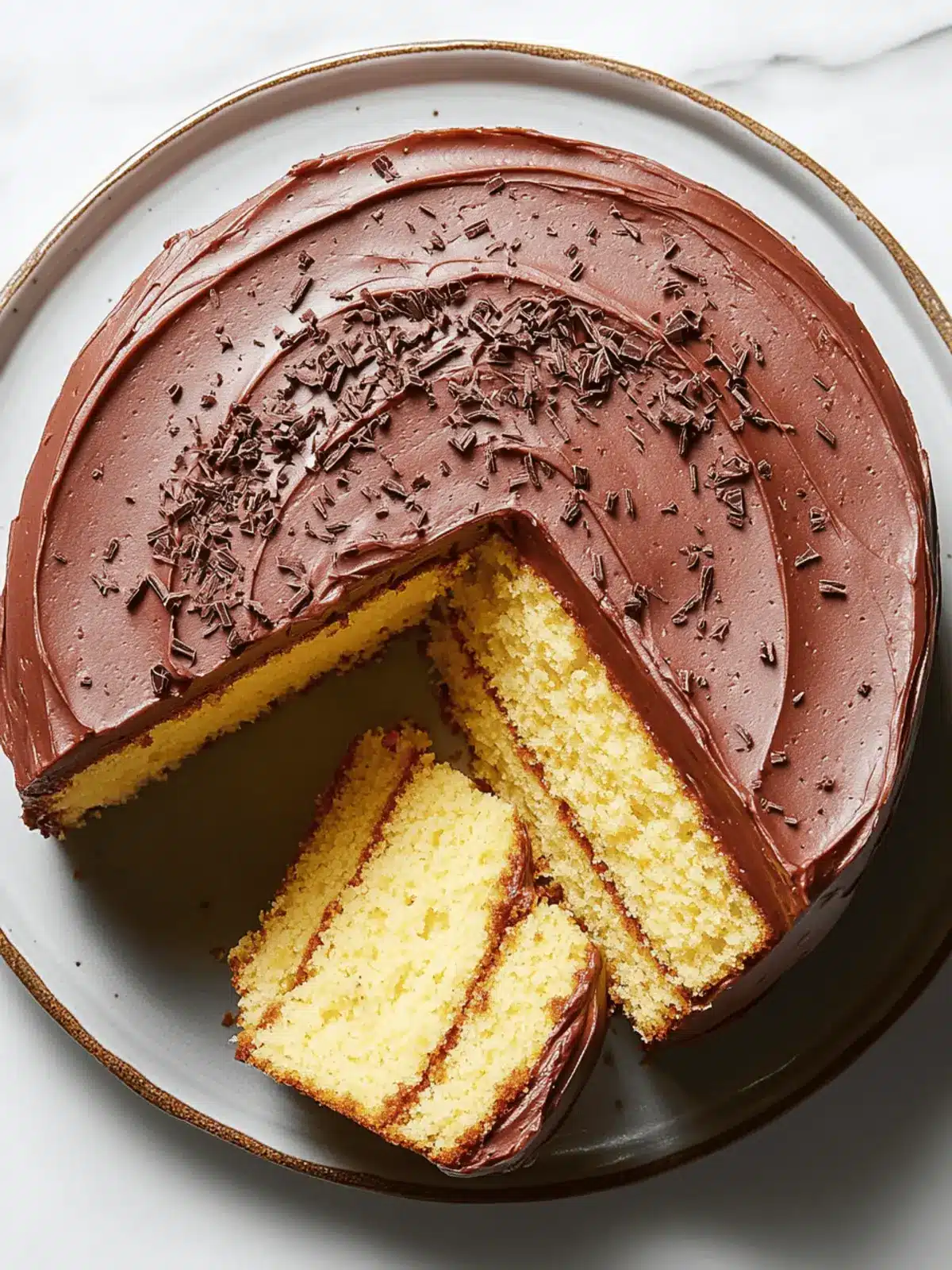 Super-Moist Yellow Cake With Rich Chocolate Frosting
