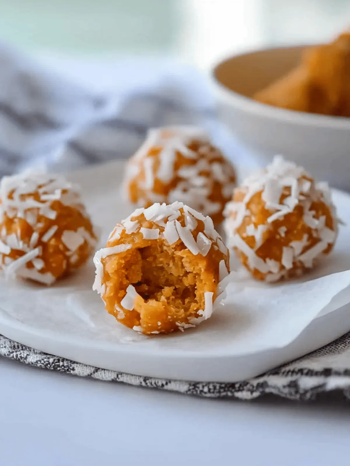 Sweetpotato Coconut Ginger Energy Bites (No Bake)