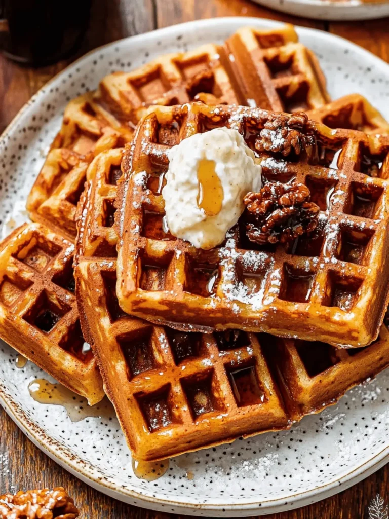 Pumpkin Spice Waffles