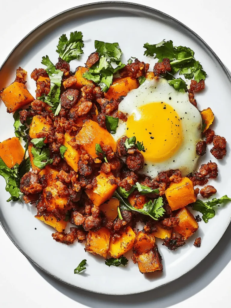 Butternut Squash and Chorizo Hash