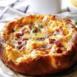 Cheese & bacon strata cake – breakfast casserole!