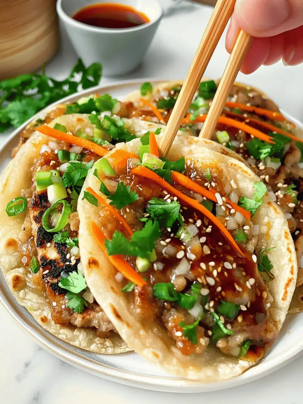 Smash Dumpling Tacos