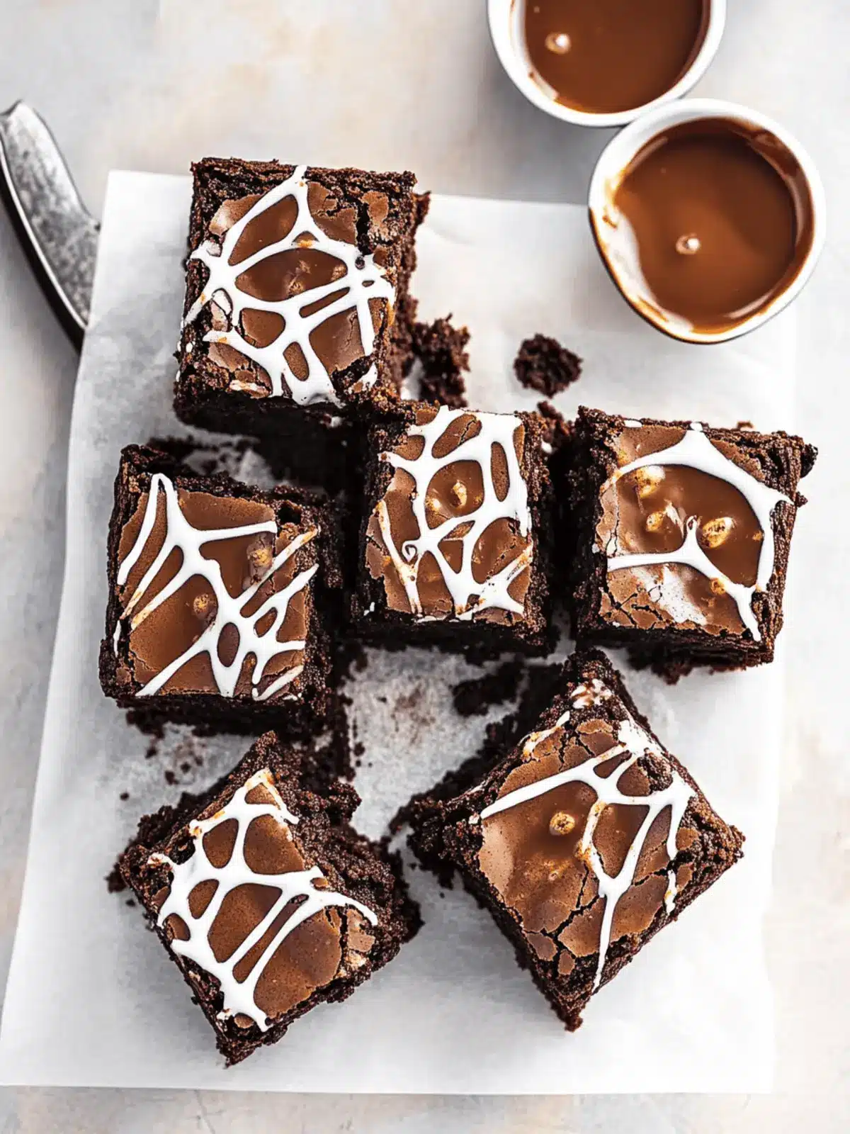 Spider Web Brownies