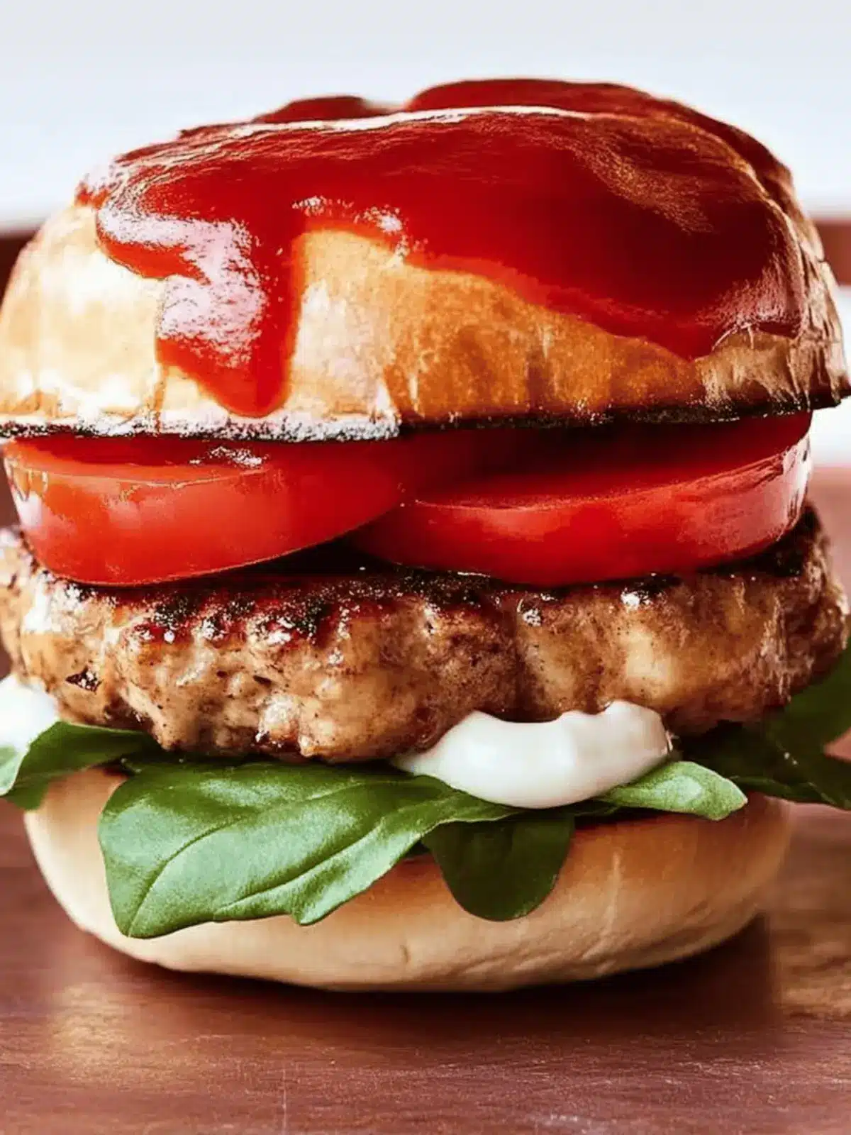 No-Bun Bruschetta Burgers