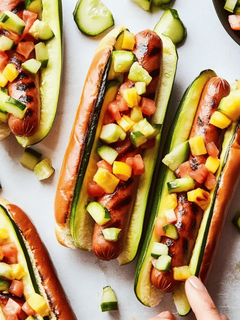 Zucchini Bun Hot Dogs
