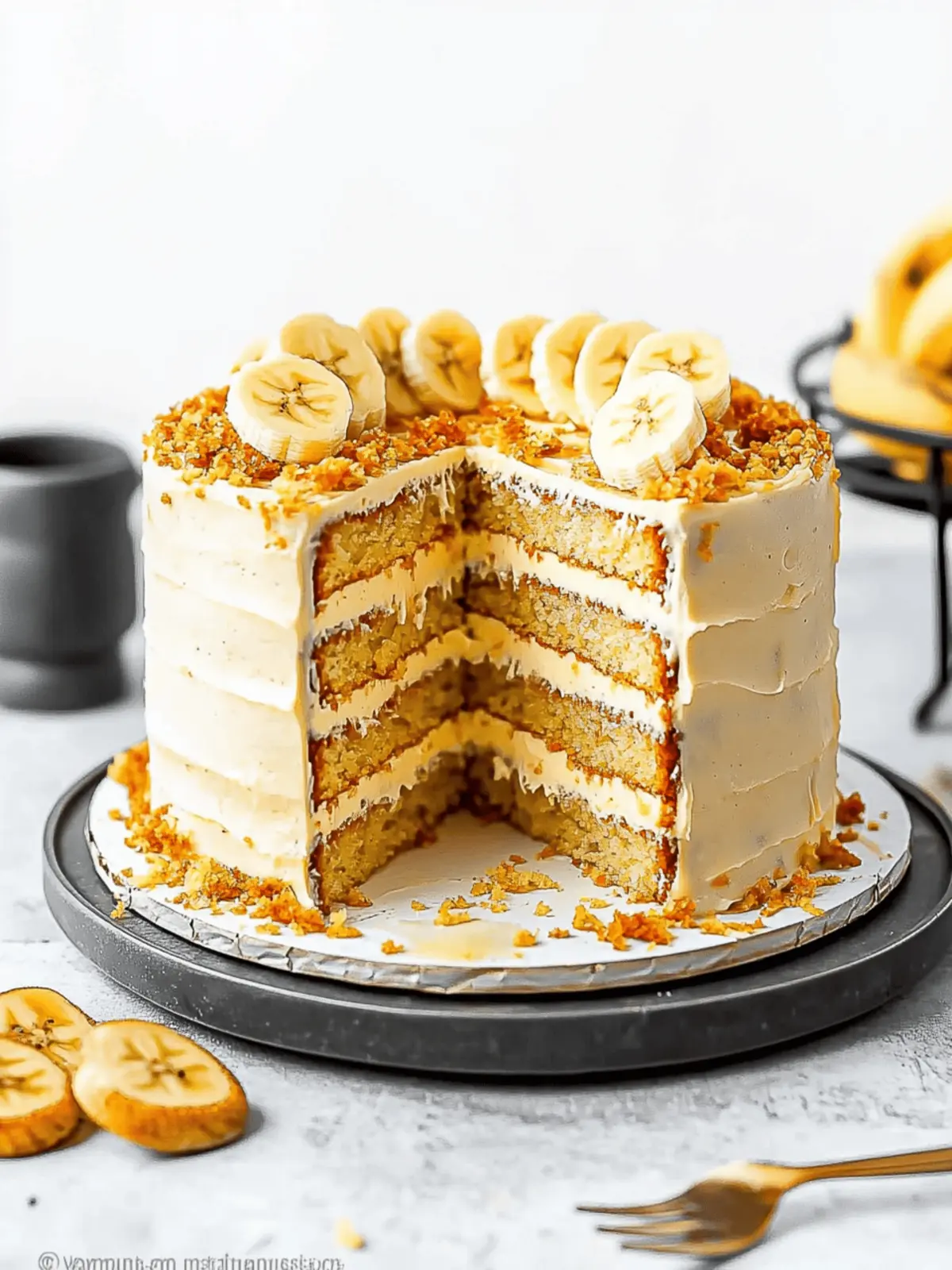 Eggless Banana Layer Cake