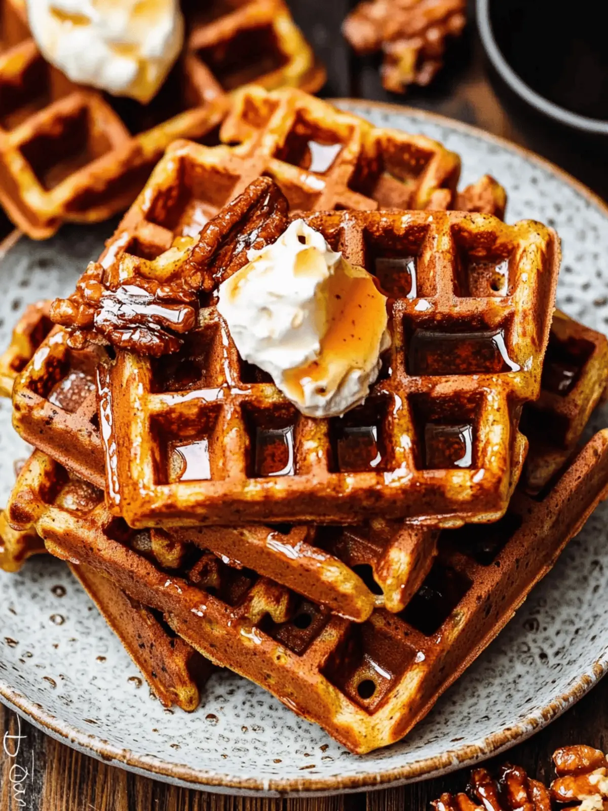 Pumpkin Spice Waffles