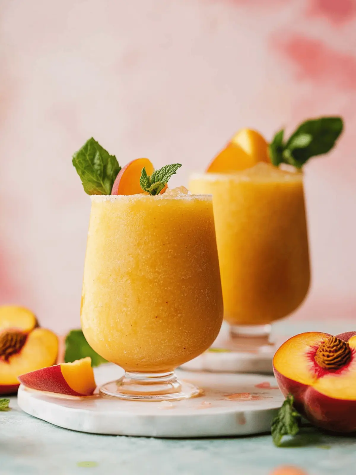 Frozen Peach Daiquiri (2 Ways!)