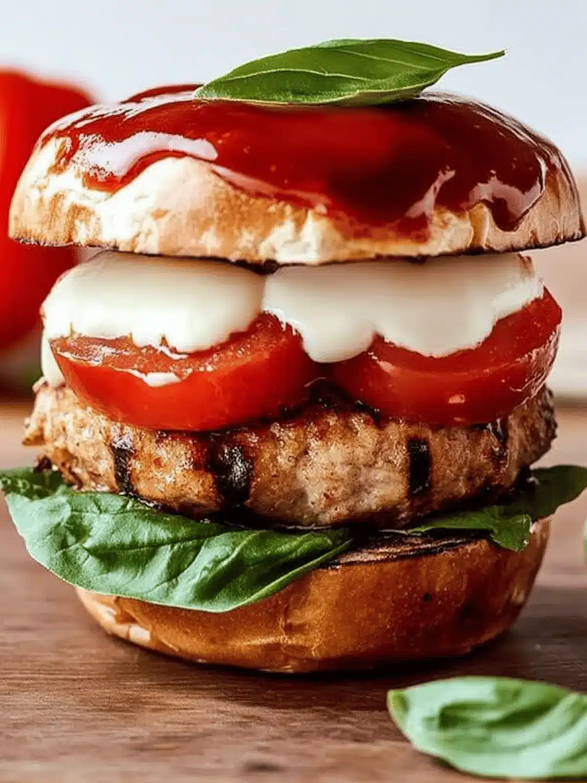 No-Bun Bruschetta Burgers