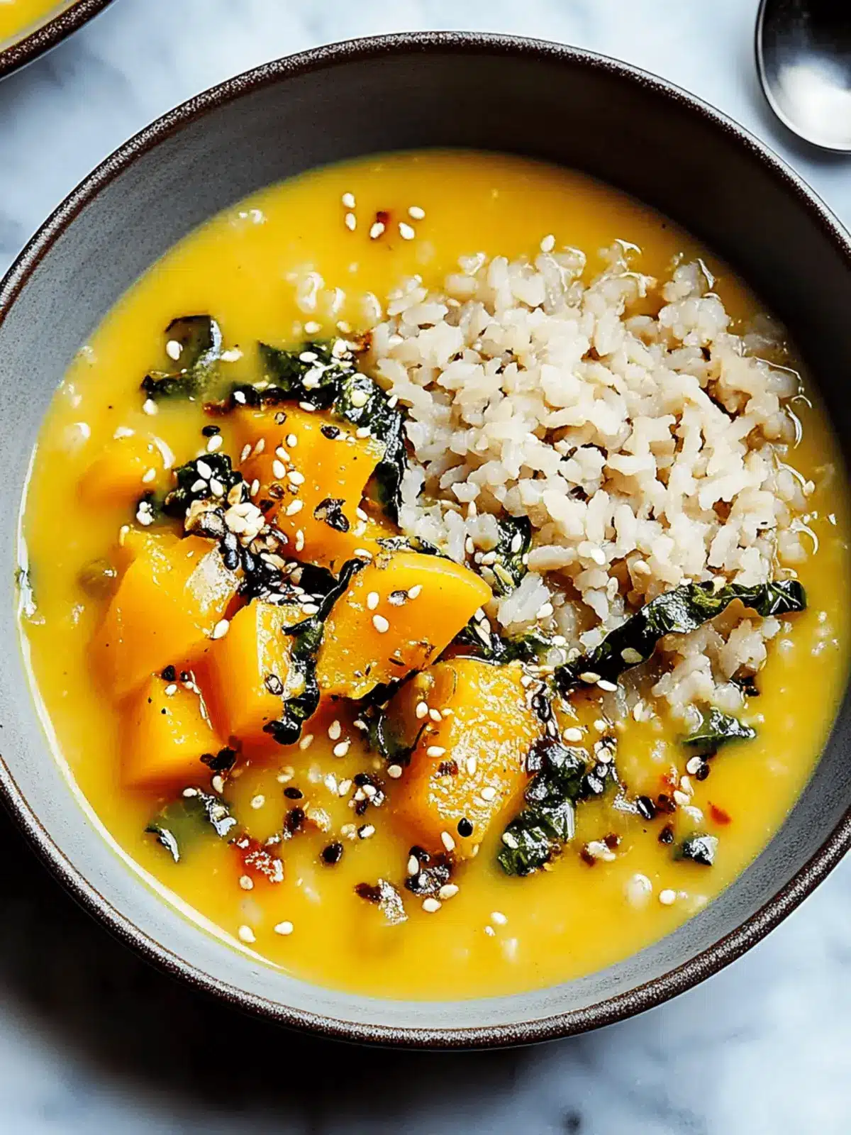 Creamy Miso-Tahini Squash Soup With Brown Rice for Cozy Nights 2 Miso-Tahini Squash Soup With Brown Rice