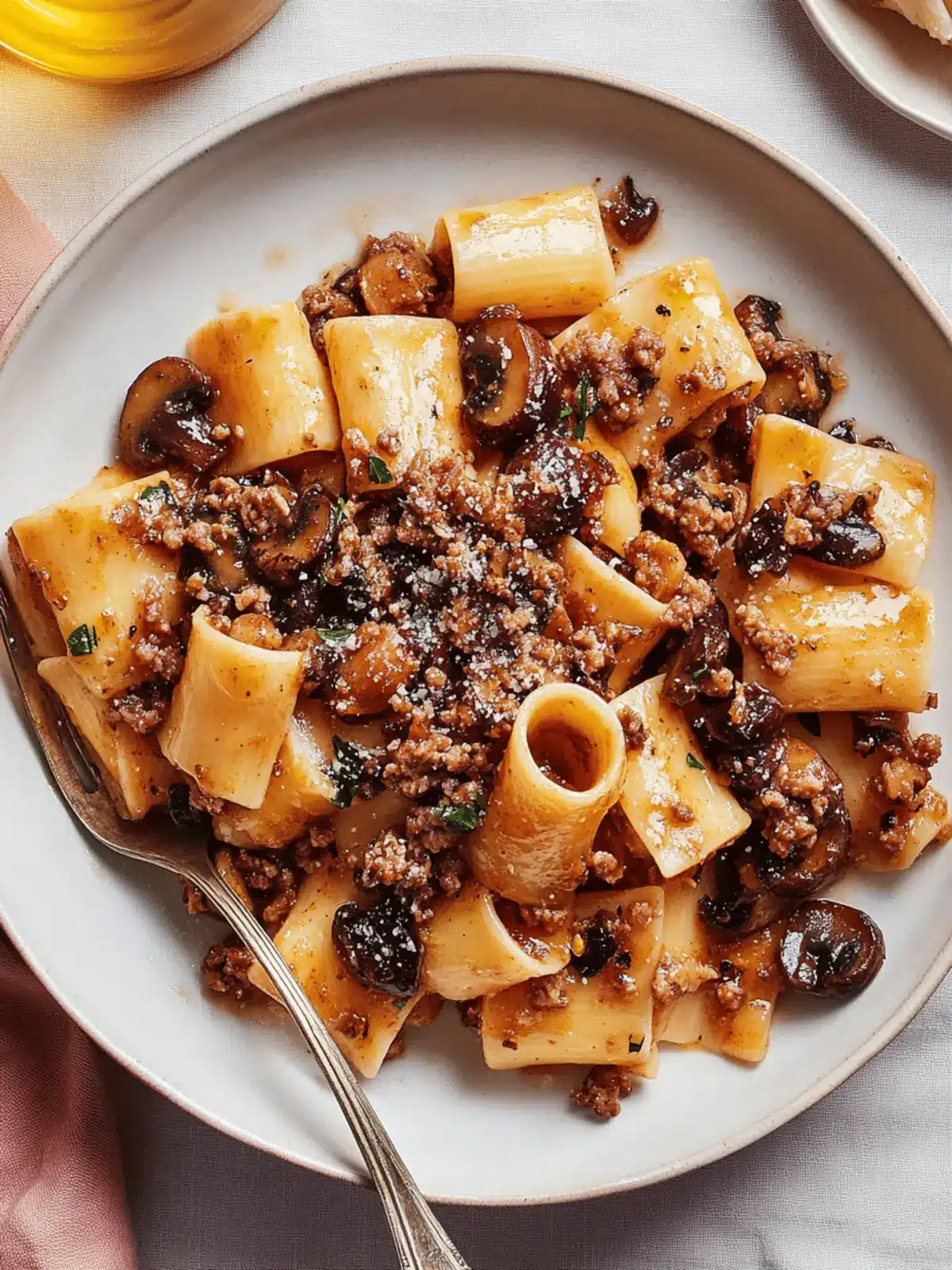 Balsamic Mushroom and Sausage Pasta