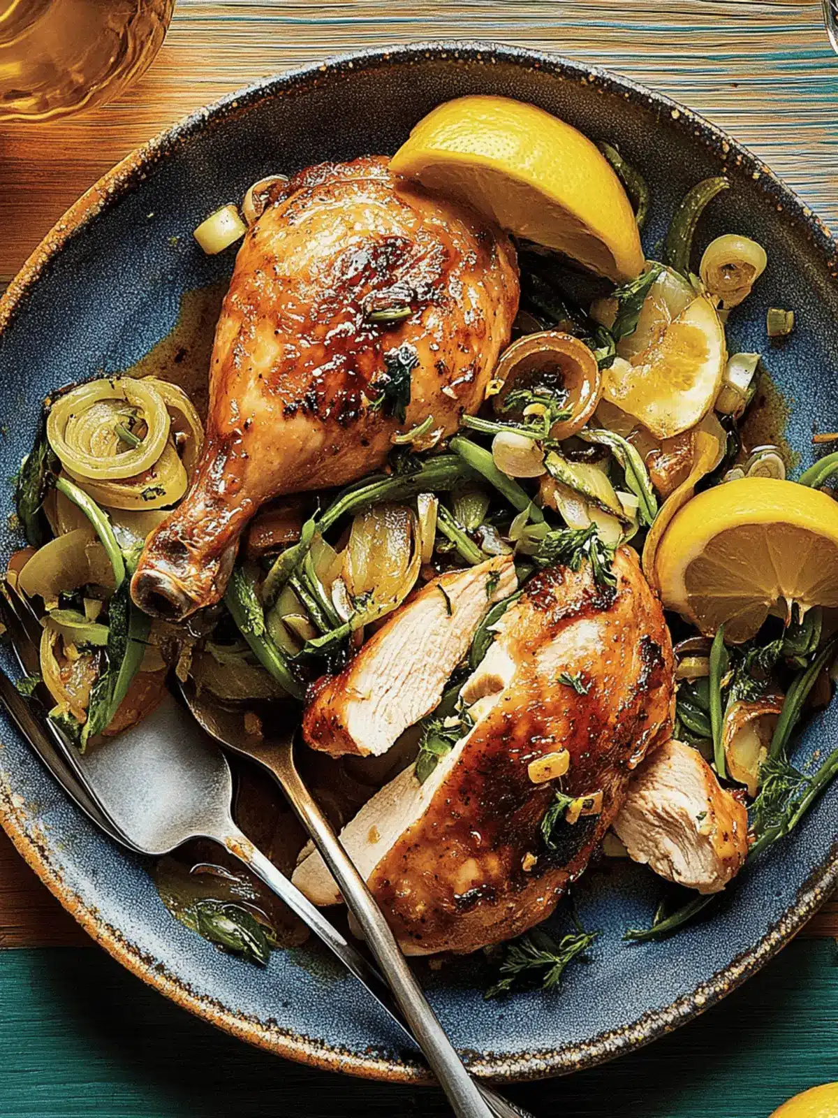 Chicken with Lemon and Spicy Spring Onions