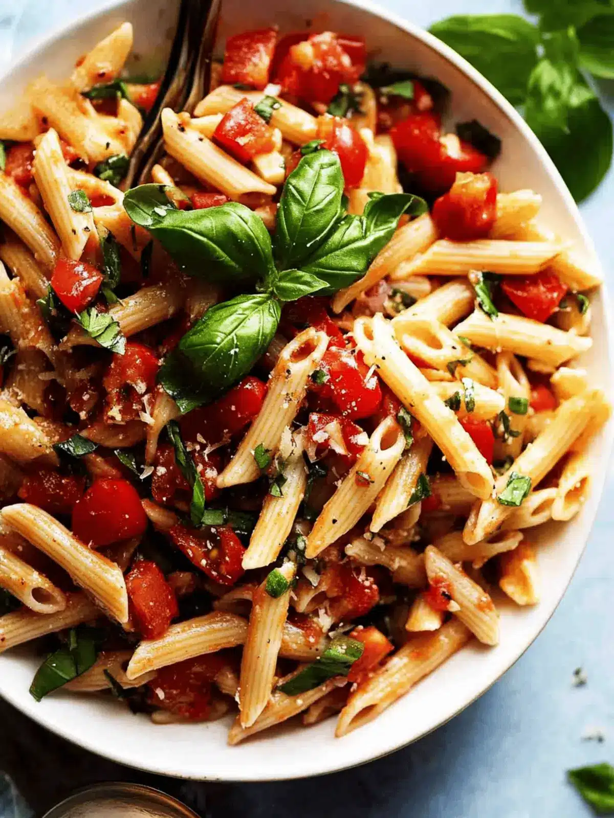 Bruschetta summer pasta salad