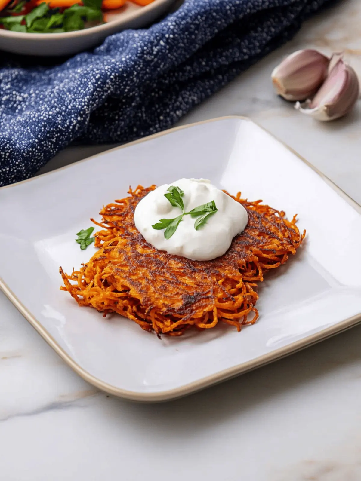Spiralized Sweetpotato Latkes: Crispy Vegan Delight at Home 4 Spiralized Sweetpotato Latkes