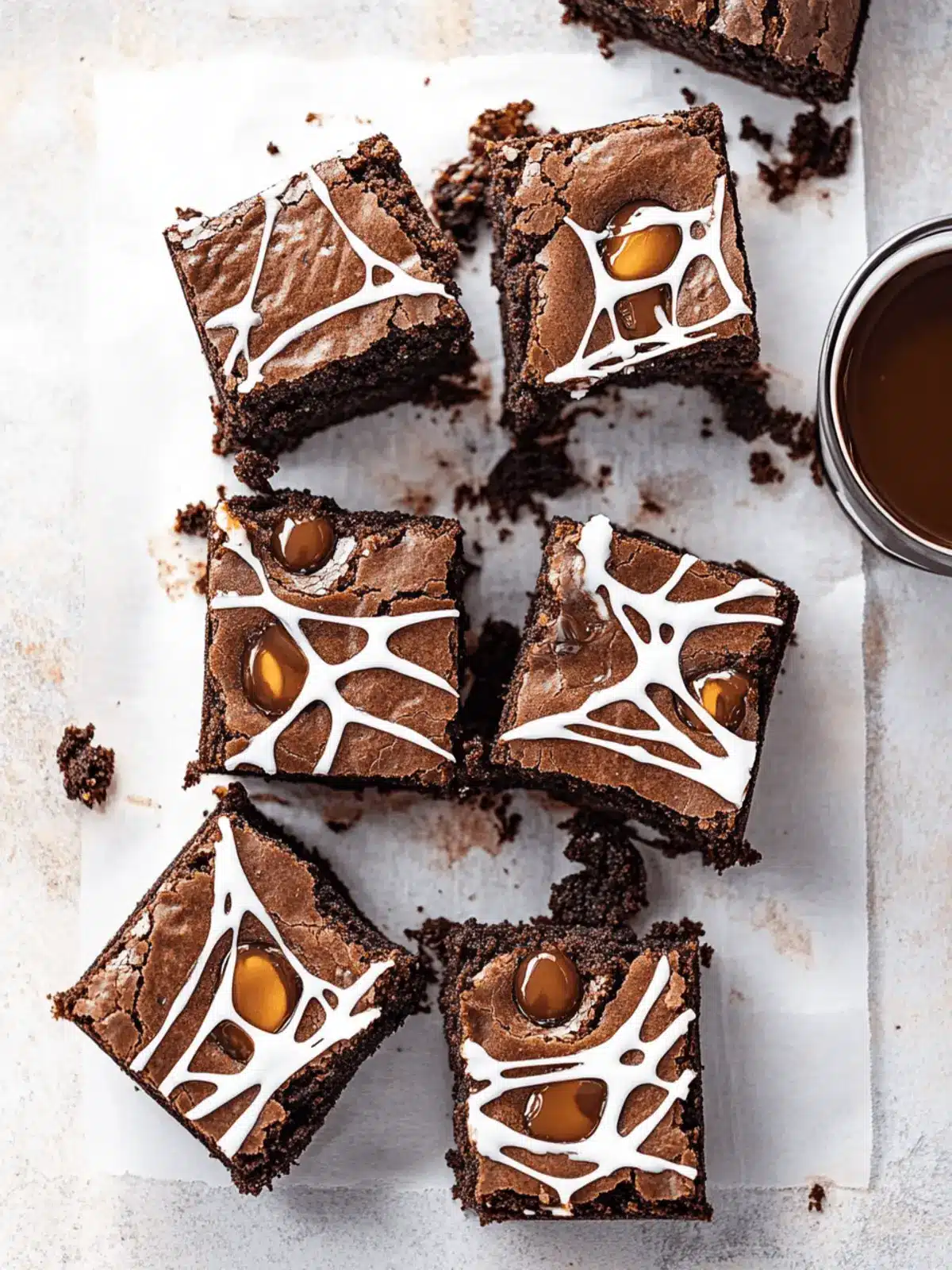 Spider Web Brownies