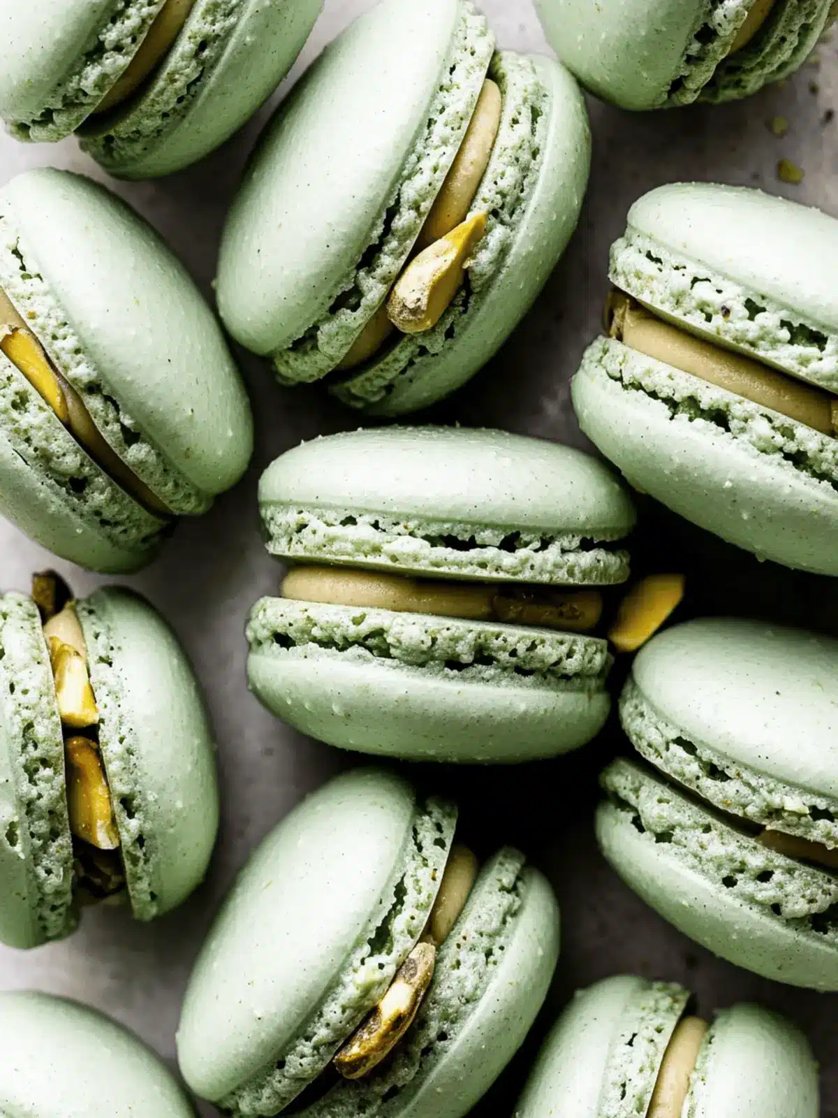Pistachio Macarons with Pistachio Buttercream