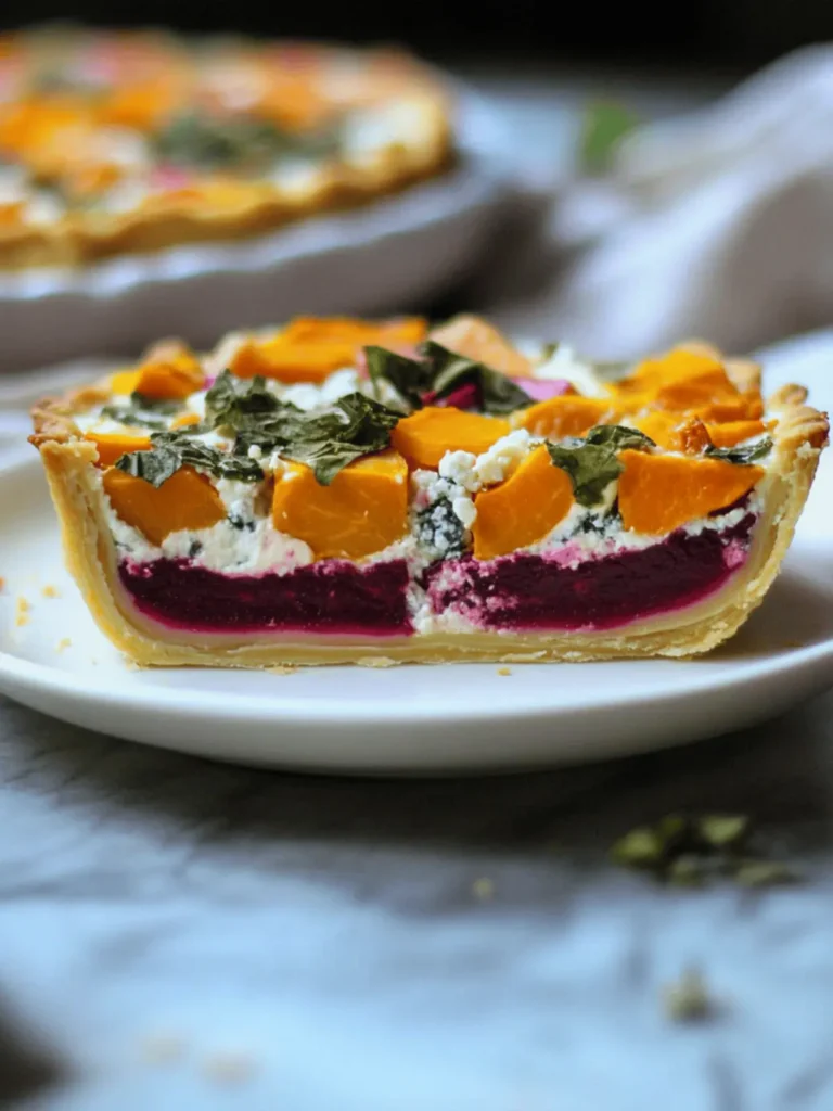 Beet and Goat Cheese Sweetpotato Quiche