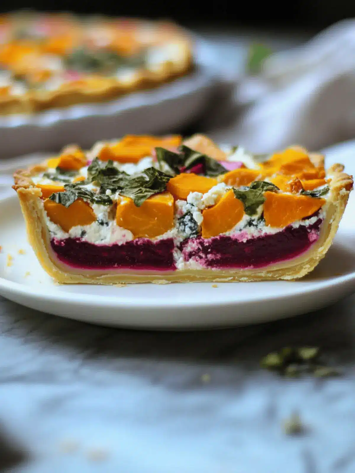 Beet and Goat Cheese Sweetpotato Quiche