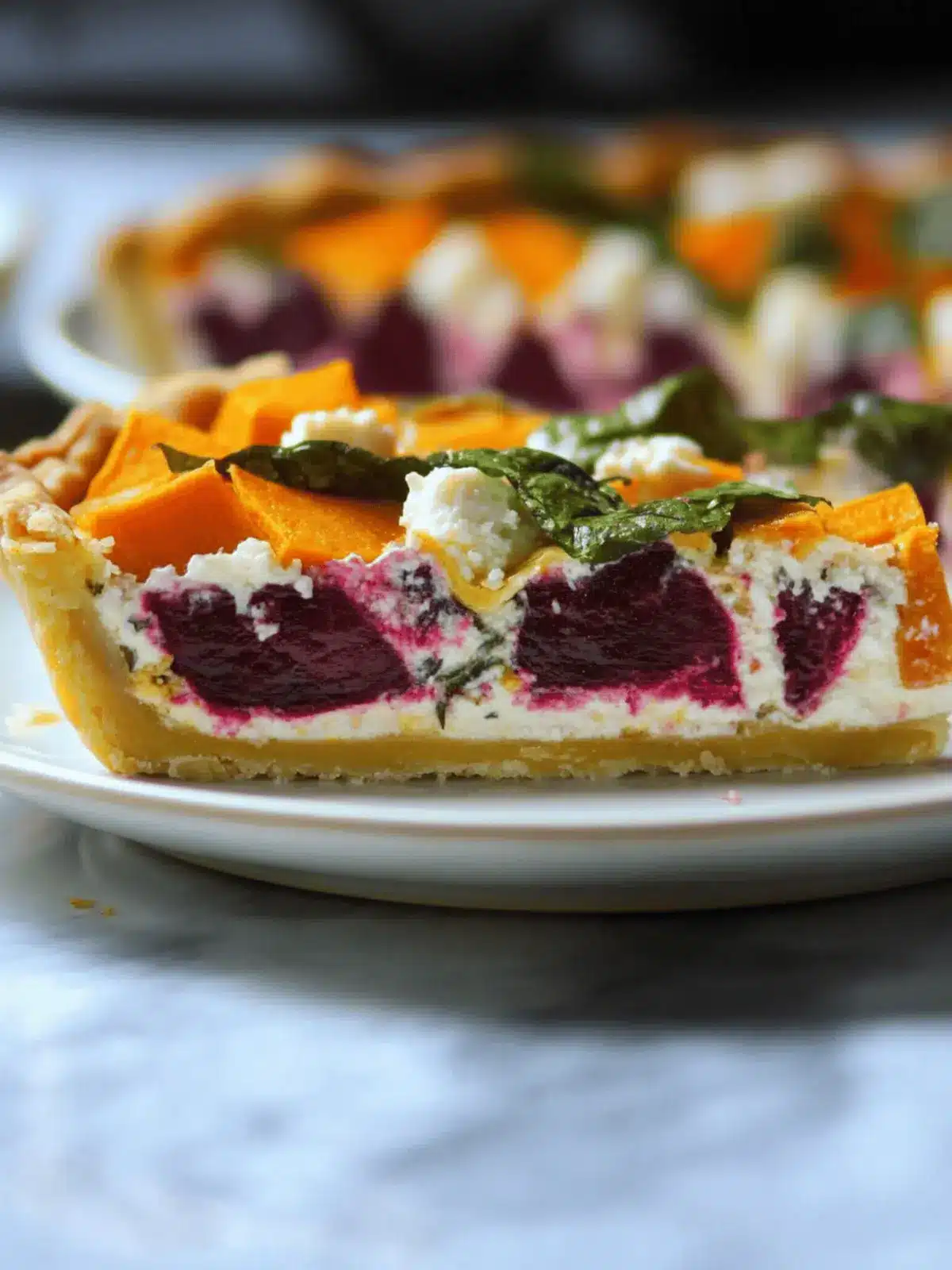 Beet and Goat Cheese Sweetpotato Quiche