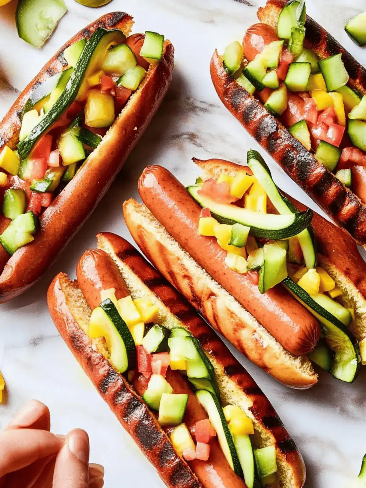 Zucchini Bun Hot Dogs