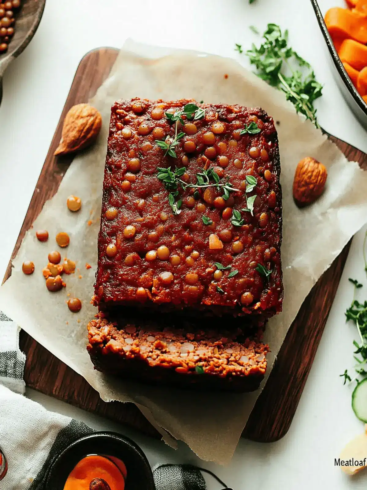 Vegan Lentil Nut “Meatloaf”