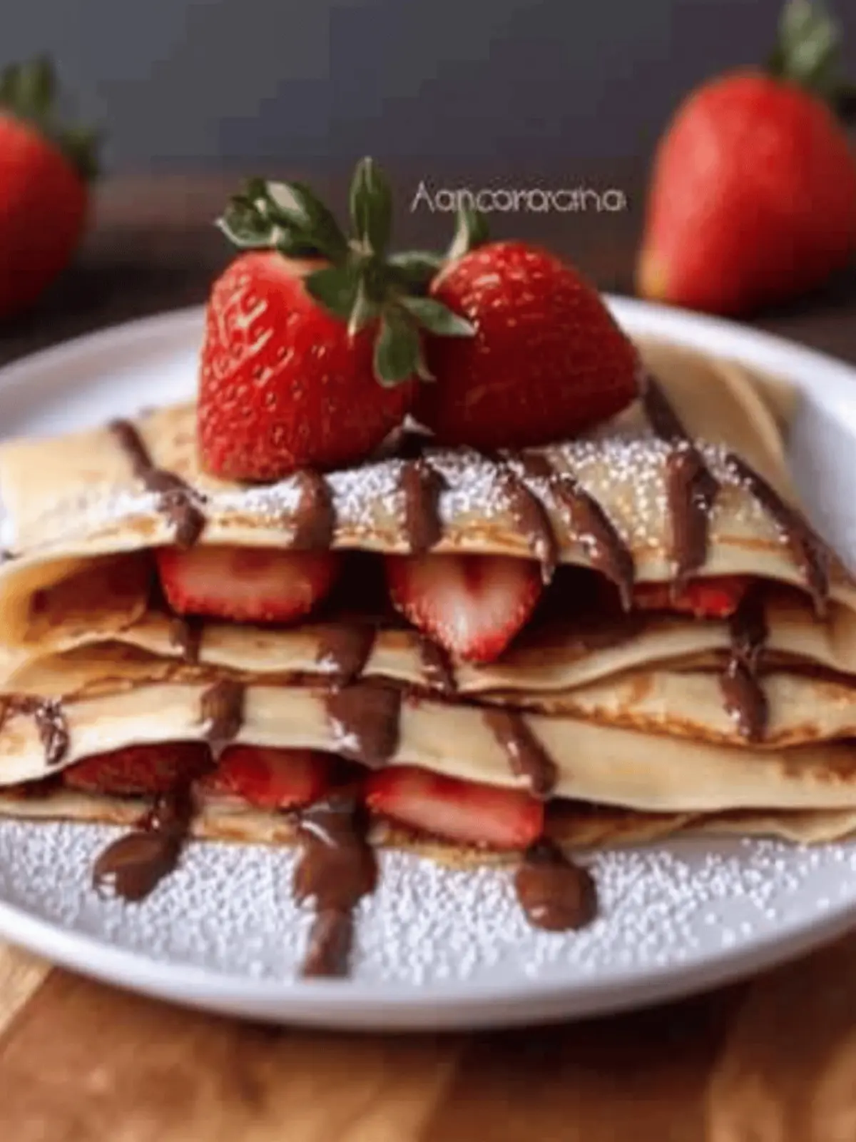 Chocolate Strawberry Crepes