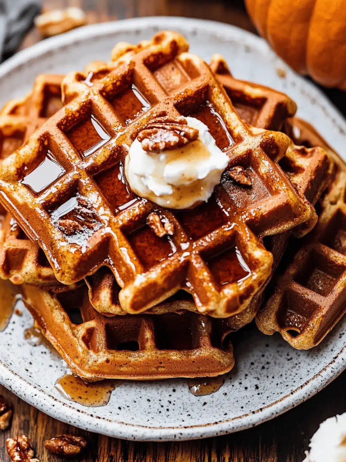 Pumpkin Spice Waffles