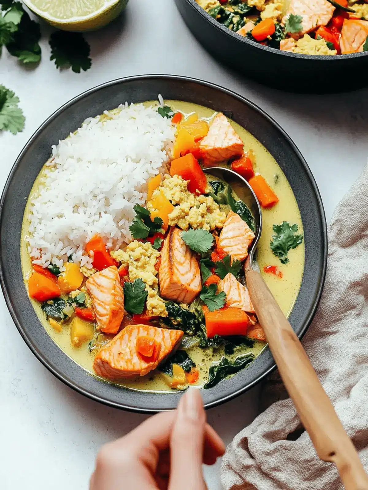Easy Salmon Green Curry (1 Pot!)