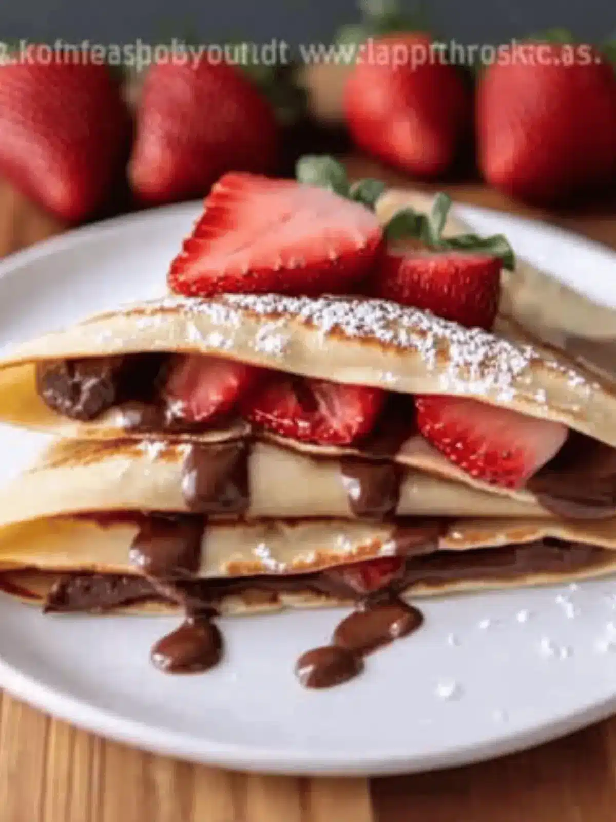 Chocolate Strawberry Crepes