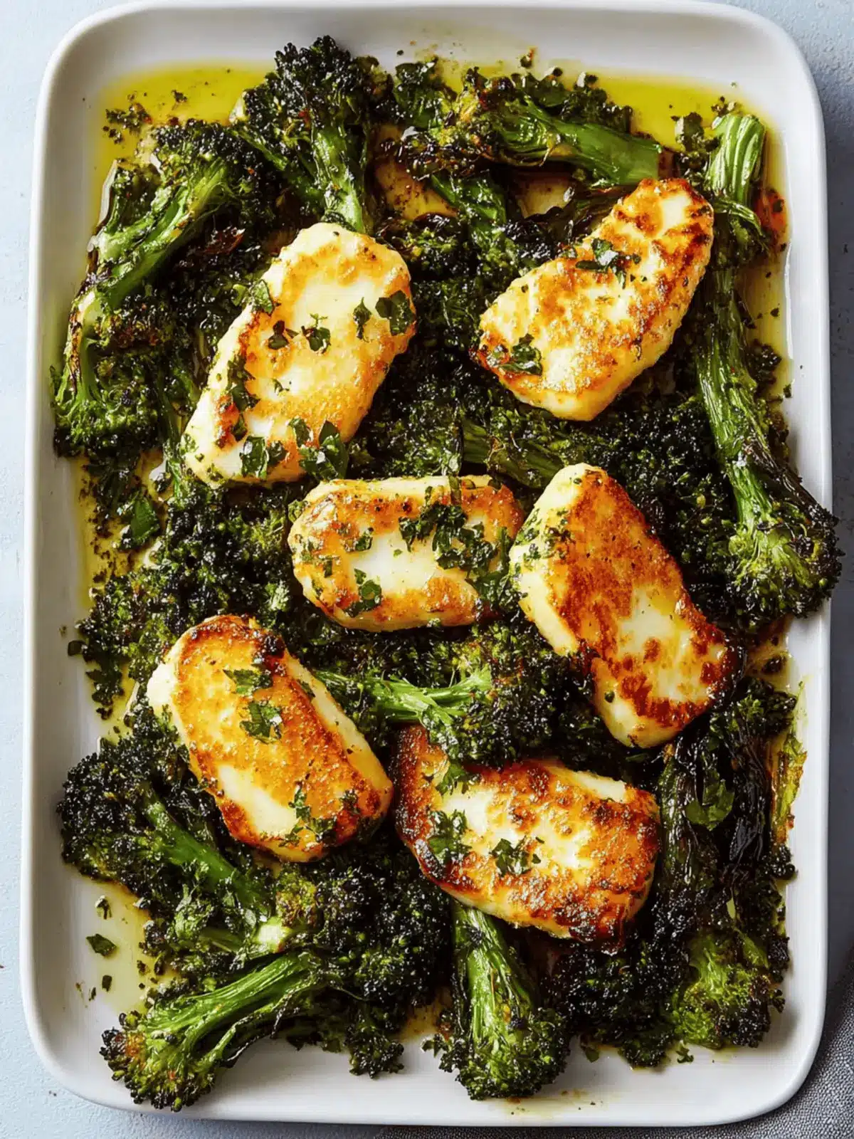 Sheet-Pan Roasted Halloumi & Broccolini