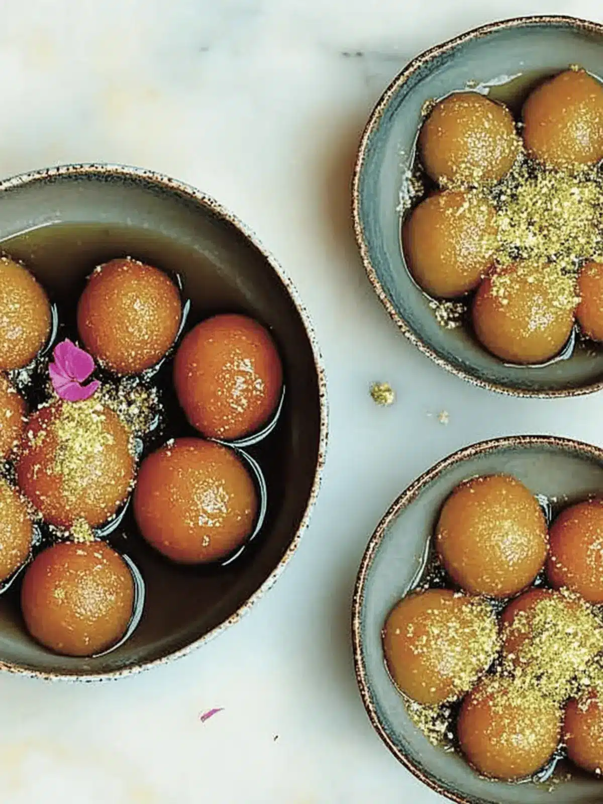 Gulab Jamuns in Rose Syrup