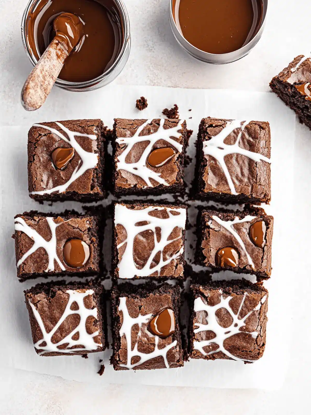 Spider Web Brownies