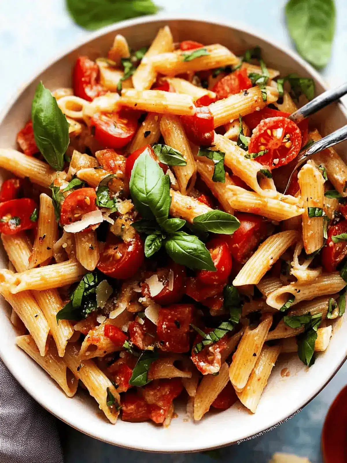 Bruschetta summer pasta salad