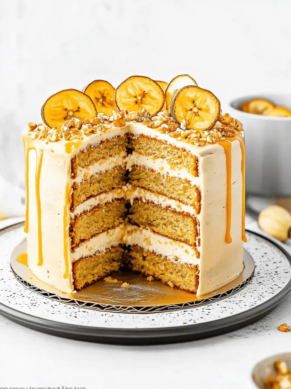 Eggless Banana Layer Cake