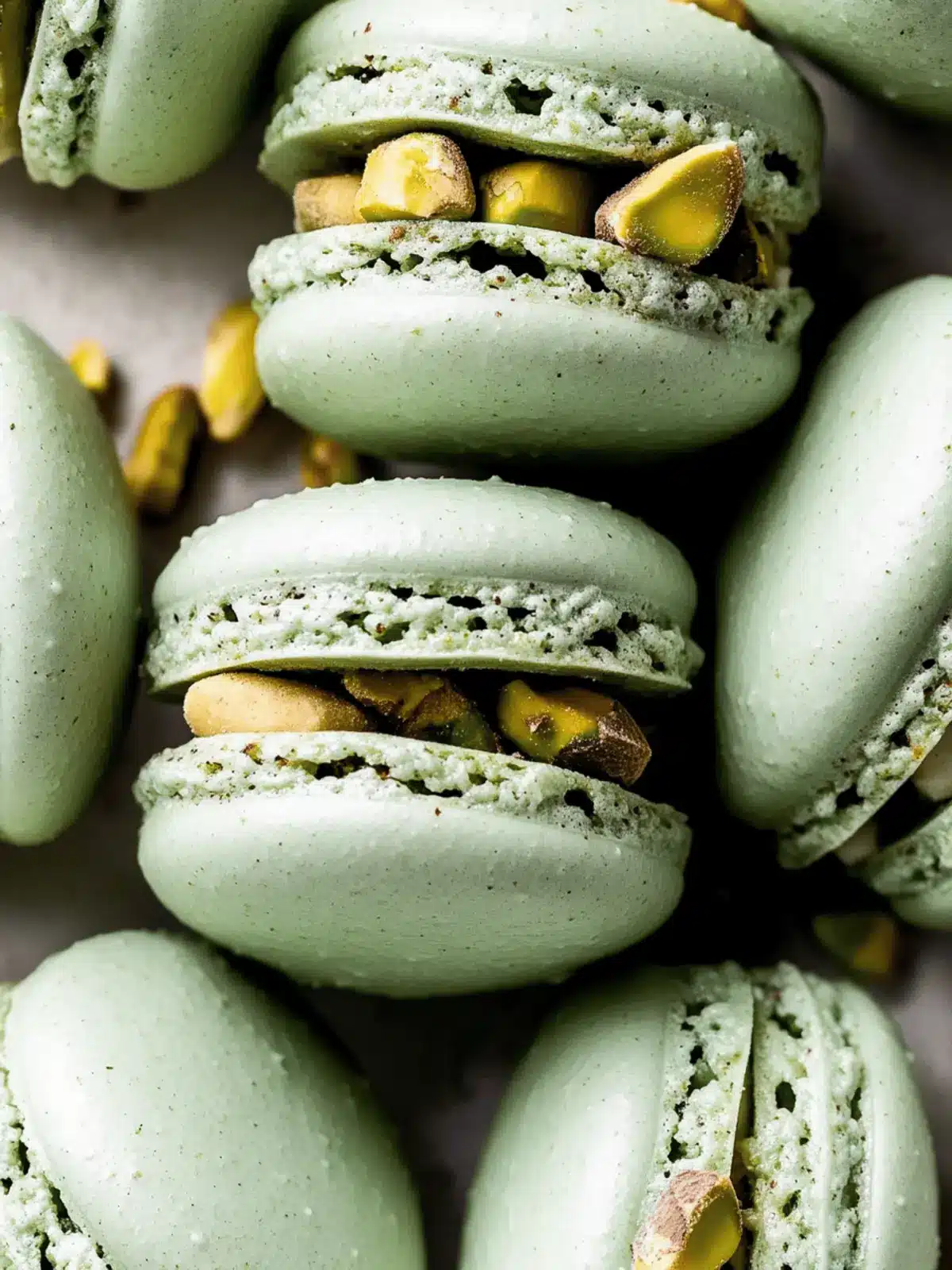 Pistachio Macarons with Pistachio Buttercream