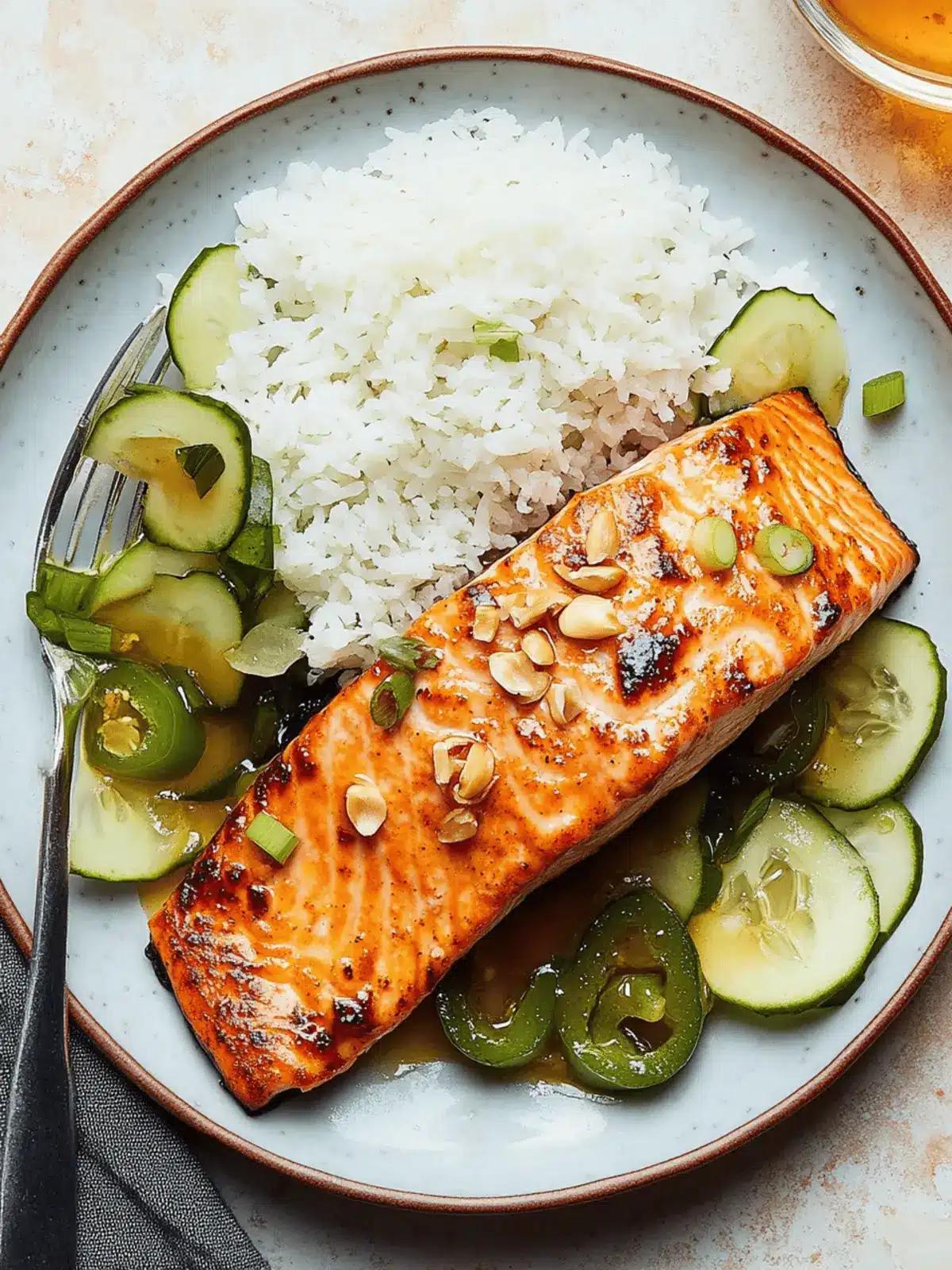Air Fryer Salmon With Sweet Tamarind Glaze