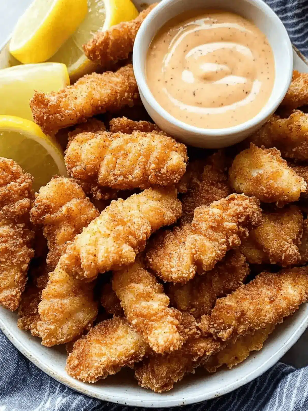 Crispy Catfish Nuggets with Cajun Dipping Sauce