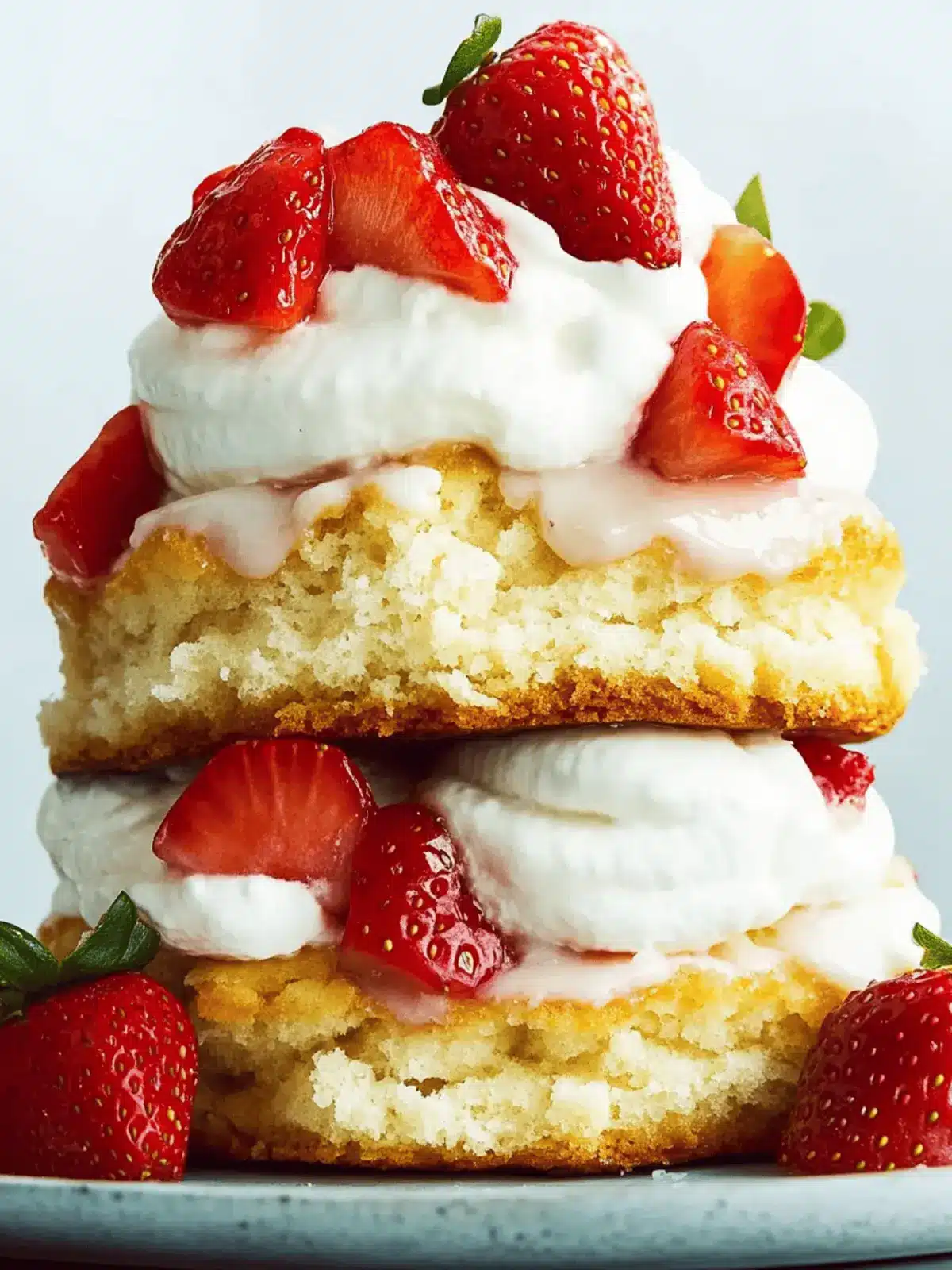 Flaky Strawberry Shortcake Bliss with Homemade Biscuits 4 Strawberry Shortcake