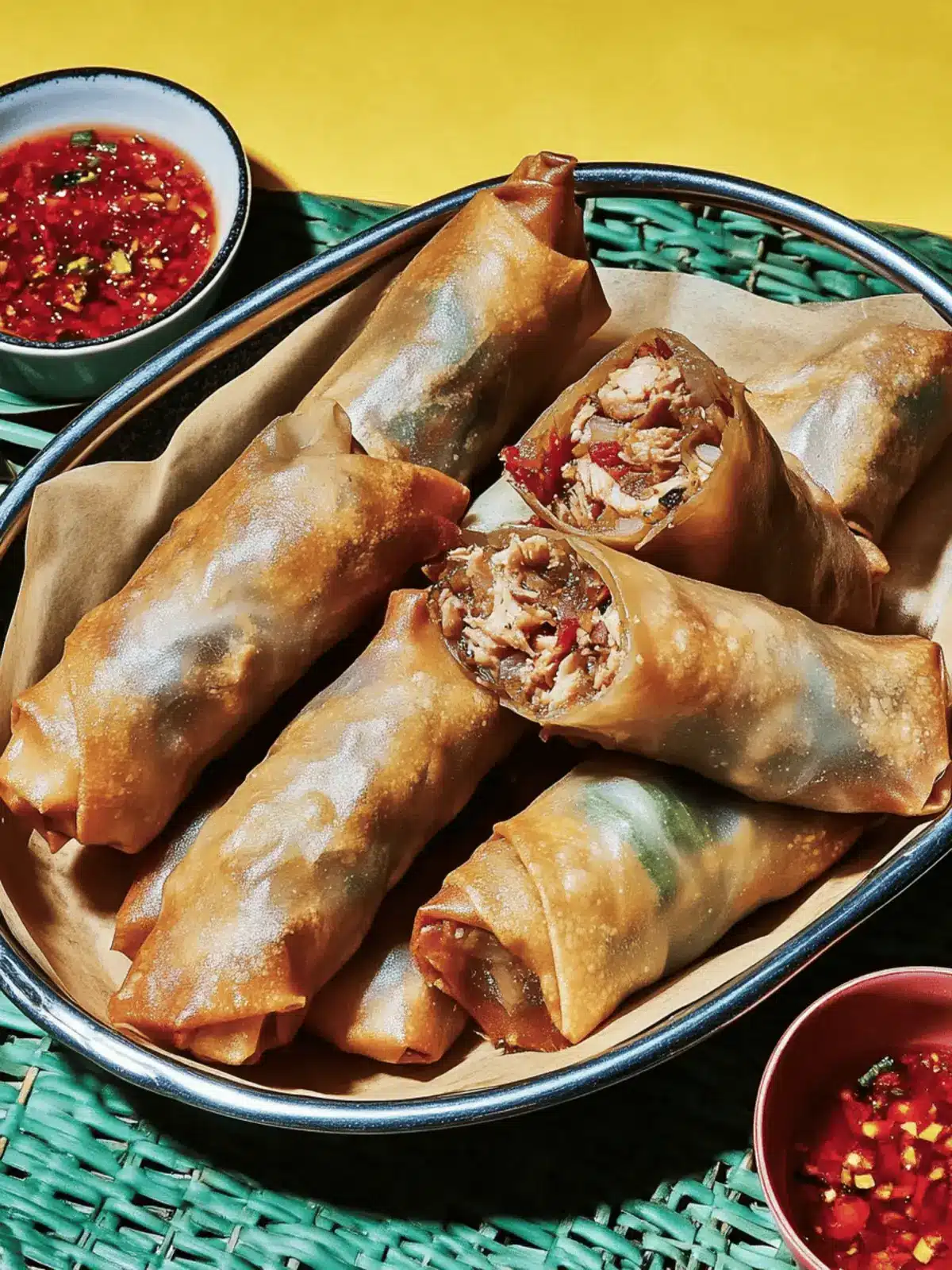 Lumpia Ayam Sayur (Chicken and Garlic Spring Rolls)