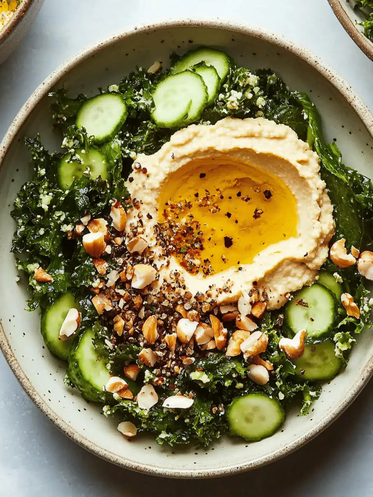 Winter Salad Hummus Bowls