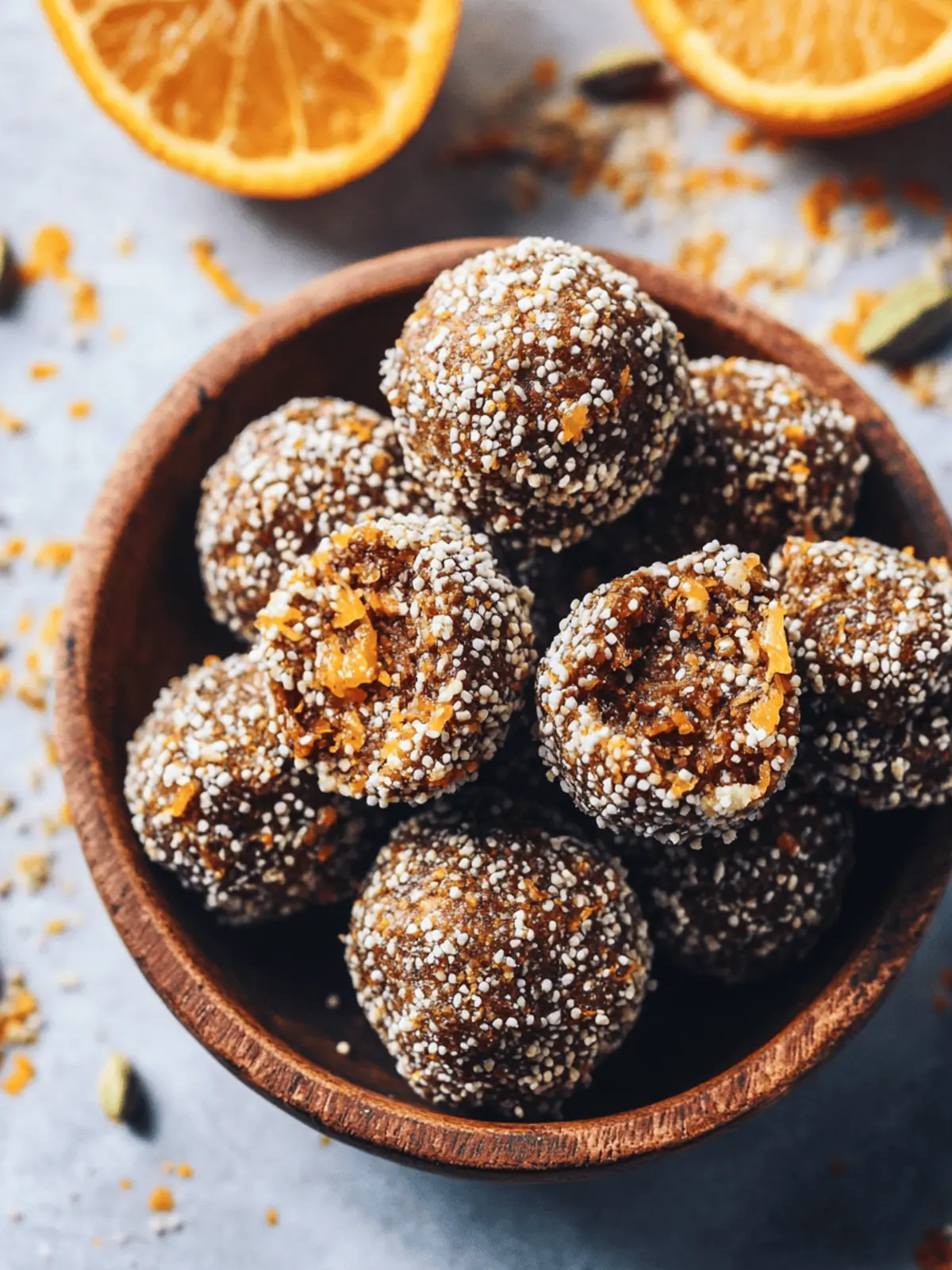 Orange Cardamom Energy Bites (No-Bake!)