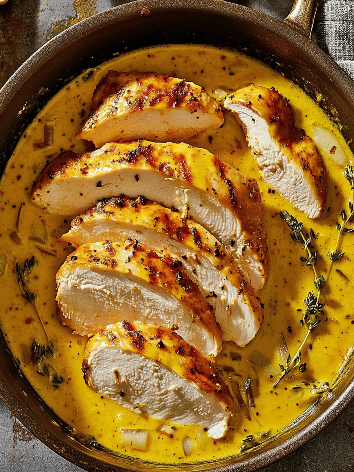 Golden Chicken With Mustard and Shallots