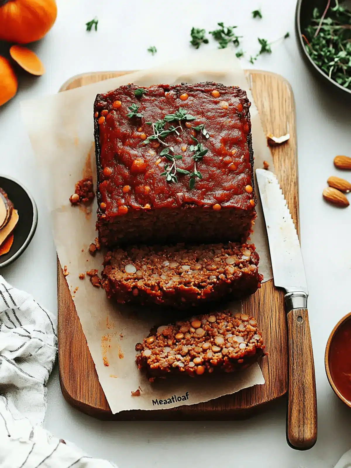 Vegan Lentil Nut “Meatloaf”